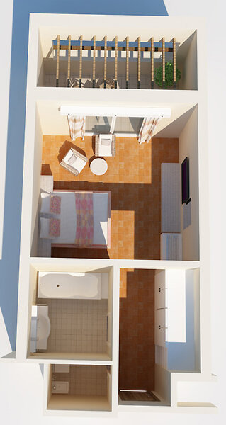Modellaufnahme (gezeigte Zimmerbilder sind Wohnbeispiele)